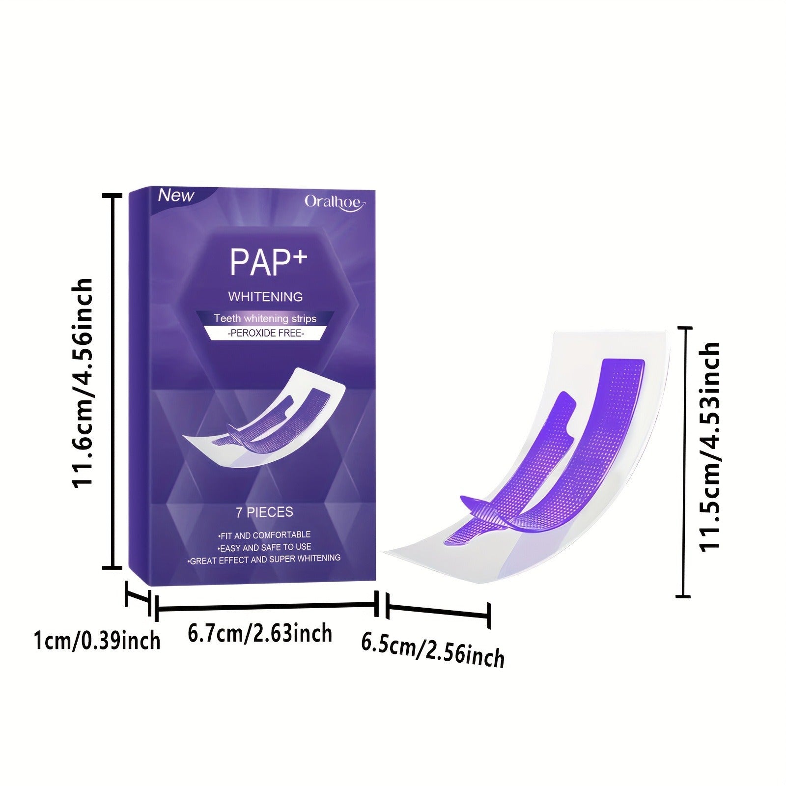 NovaSmile Whitening Teeth Strips, Purple Teeth Strips